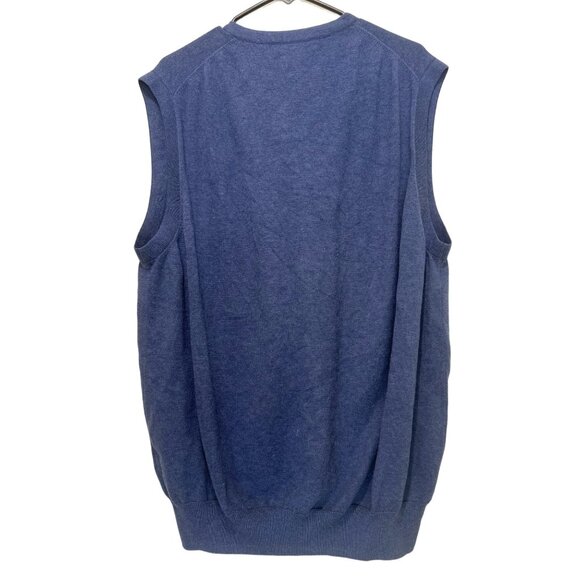 Fairway and Greene Golf Sweater Vest Mens Large Blue V-neck Pullover Pima Cotton - Picture 2 of 10